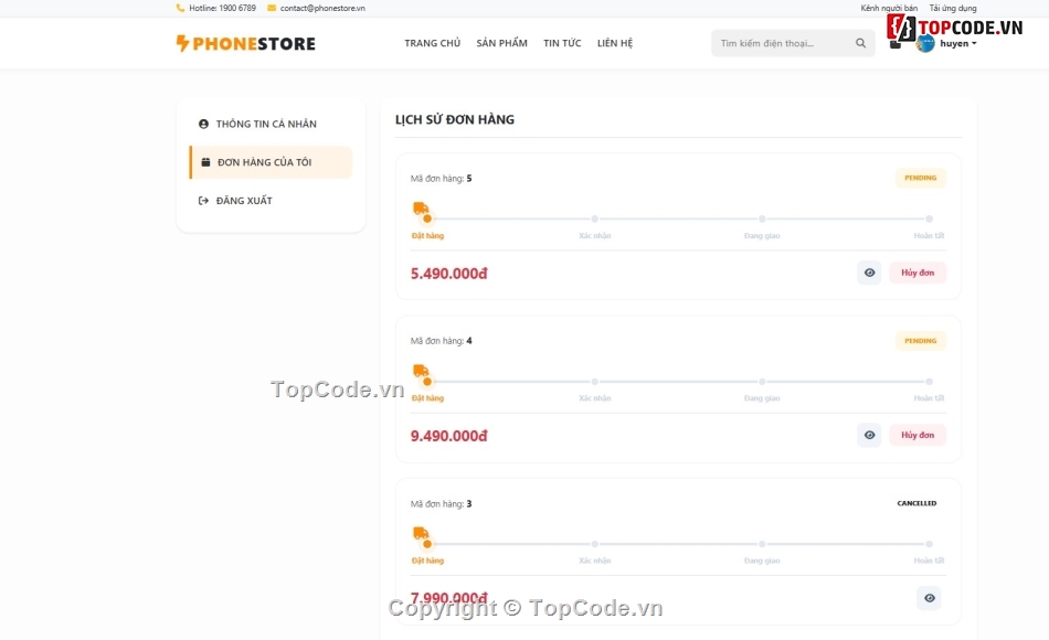 web,web bán điện thoại,website bán điện thoại